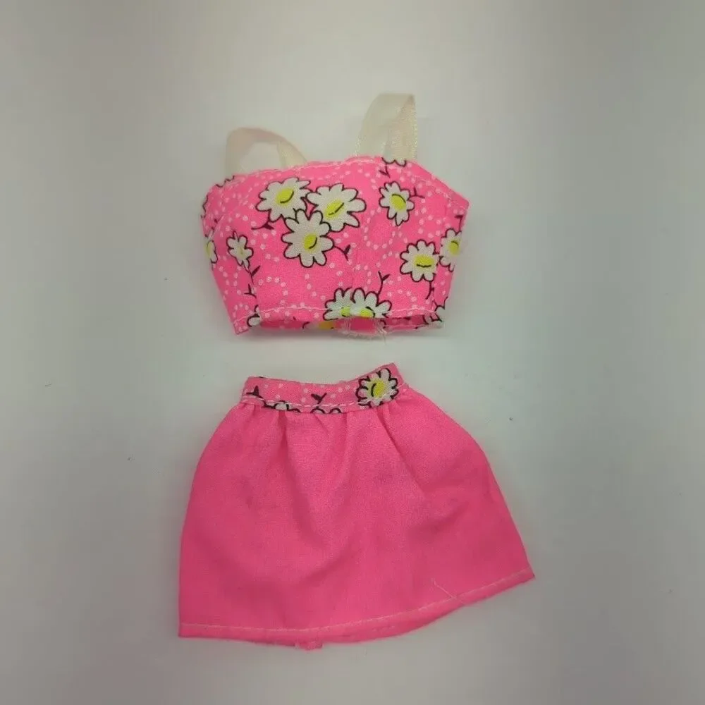 Barbie Fashion Favorites 1997 Pink Flower Skirt Top‎ #68000-96